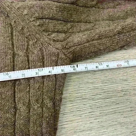 Merona Brown Cable Knit Pullover Sweater Size M - Picture 6 of 8